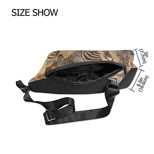 Lovexue Sling Bag Animal Zebra Sunset Fall Grass Womens Chest Shoulder Backpacks Crossbody
