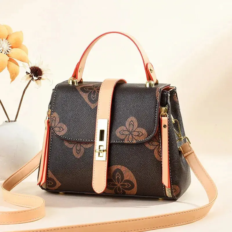 luxury design 2024 New Texture Printed Live Streaming Style, Stylish And Cute, Simple Small Square Bag, One Shoulder Crossbody luxury design