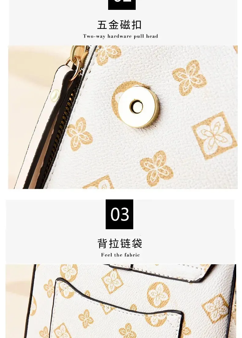 luxury design 2024 New Texture Printed Live Streaming Style, Stylish And Cute, Simple Small Square Bag, One Shoulder Crossbody luxury design