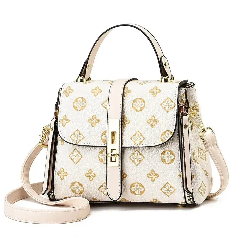 luxury design 2024 New Texture Printed Live Streaming Style, Stylish And Cute, Simple Small Square Bag, One Shoulder Crossbody luxury design
