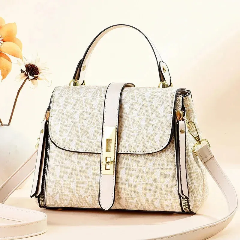 luxury design 2024 New Texture Printed Live Streaming Style, Stylish And Cute, Simple Small Square Bag, One Shoulder Crossbody luxury design