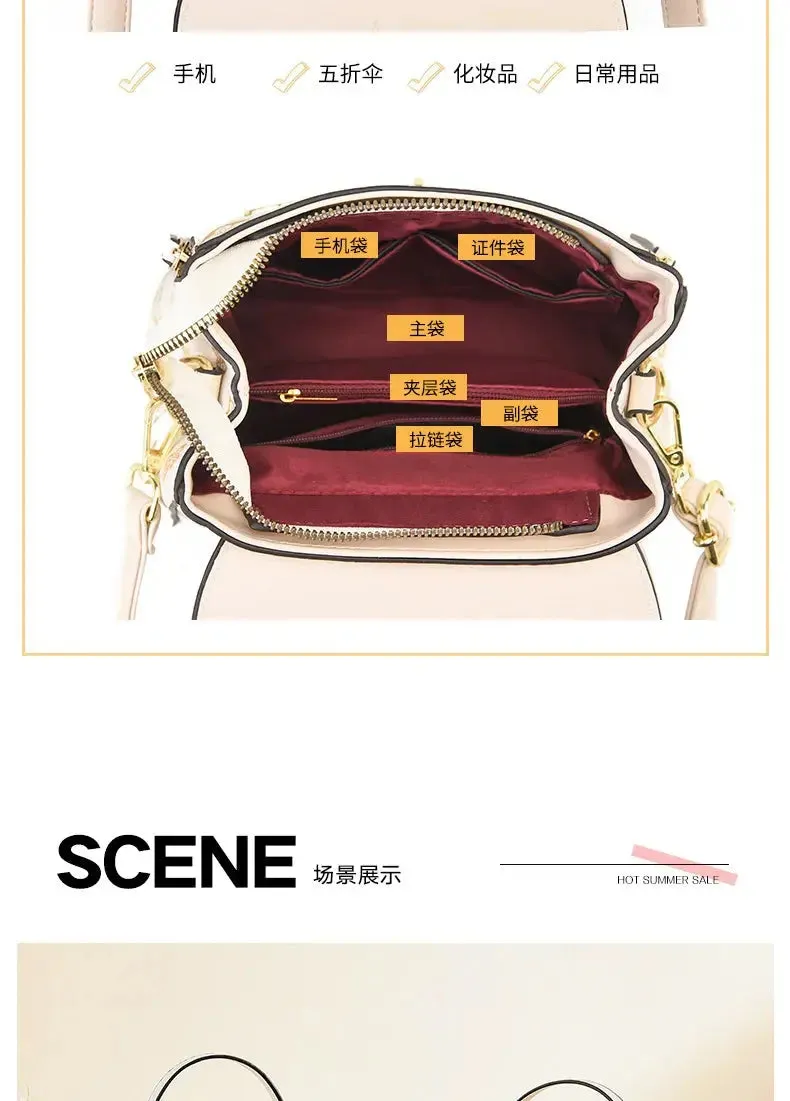 luxury design 2024 New Texture Printed Live Streaming Style, Stylish And Cute, Simple Small Square Bag, One Shoulder Crossbody luxury design