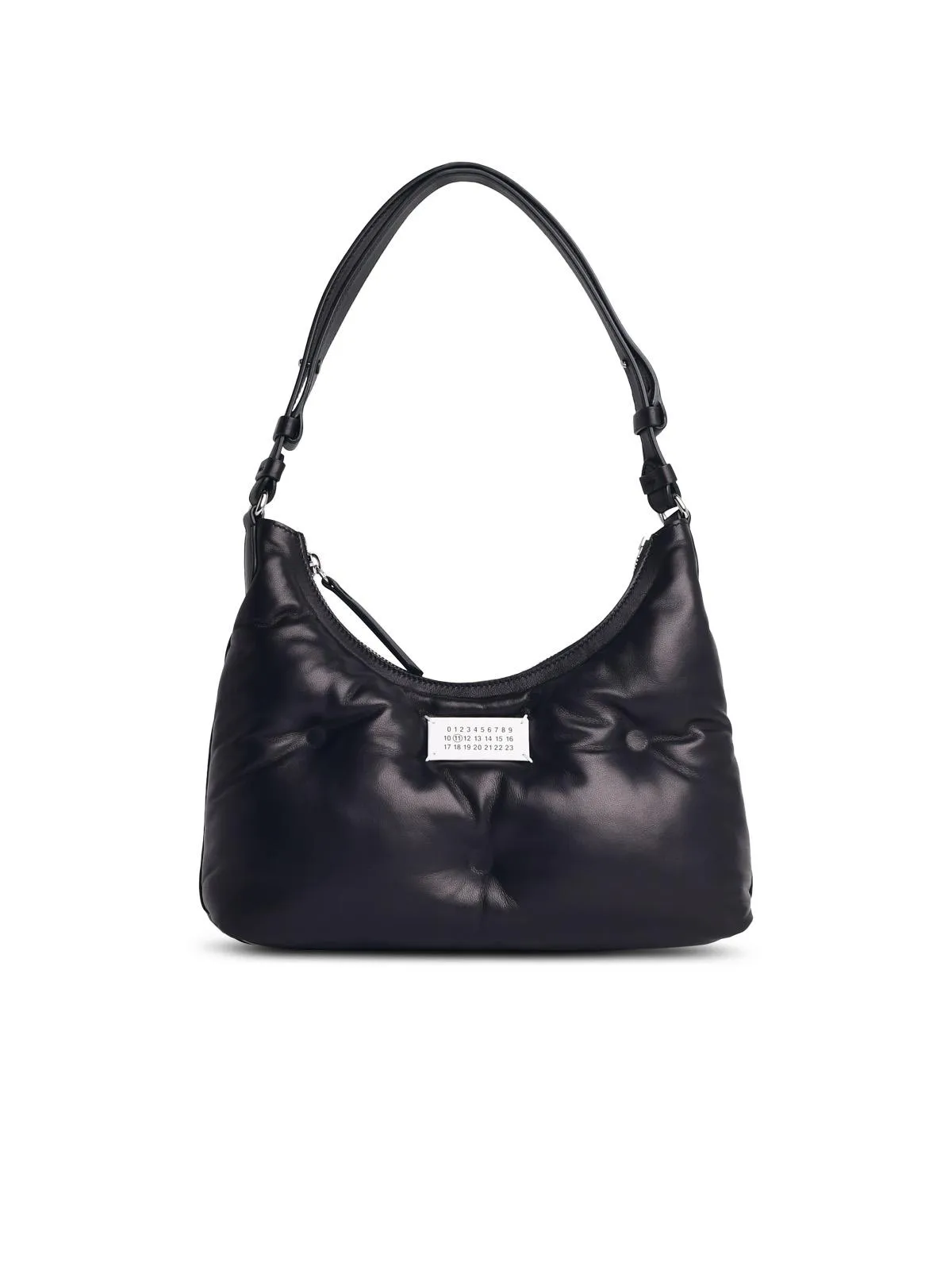Maison Margiela 'Hobo Glam Slam' Black Leather Bag Women