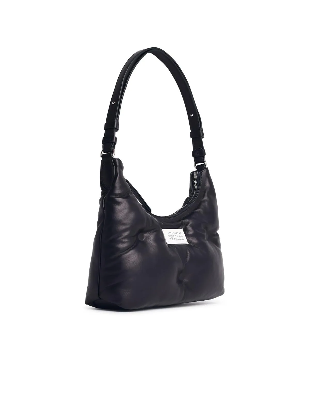 Maison Margiela 'Hobo Glam Slam' Black Leather Bag Women