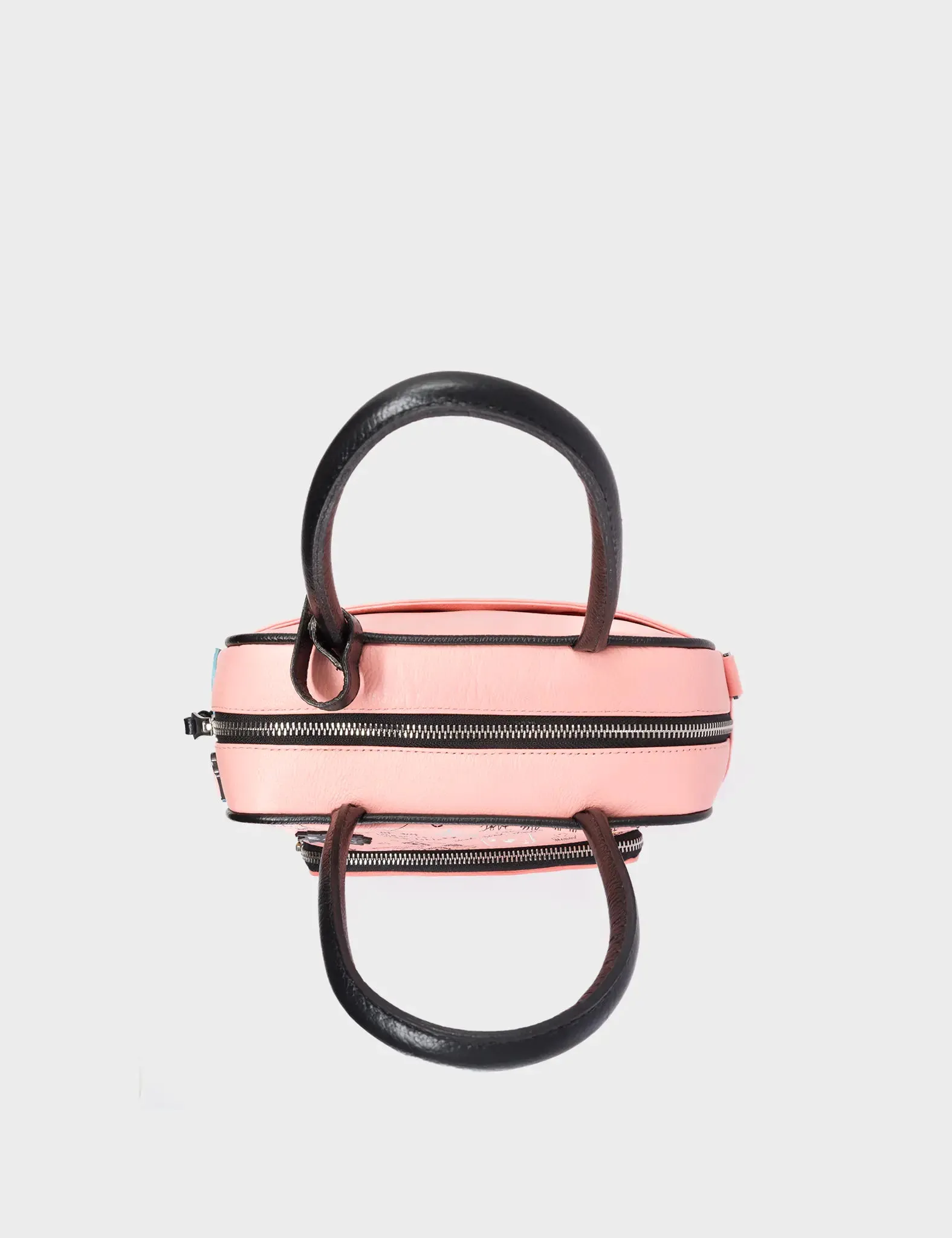 Marino Medium Crossbody Rosa Leather Bag - Urban Doodles Design