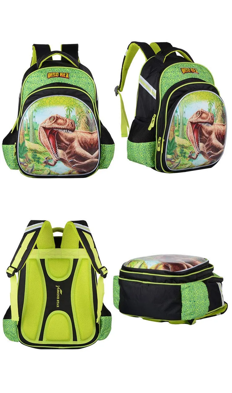 Meetbelify Big Kids School Backpack For Boys Kids Elementary School Bags Out Door Day Pack (dinosaur bag)