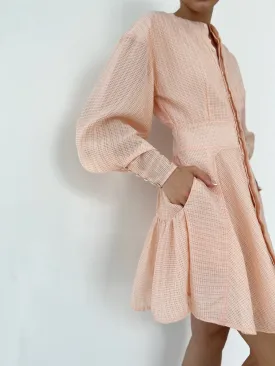 Meghan Elegance Dress | Pale Apricot
