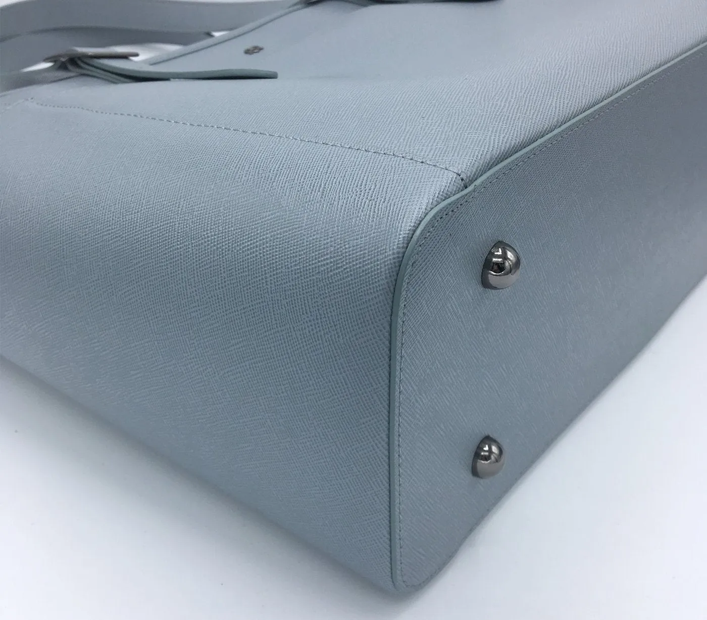 Miley - Blue Grey Vegan Leather Laptop Bag