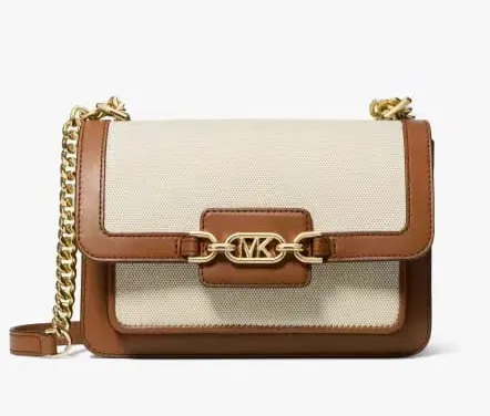 MK Coated Canvas Heather Logo Shoulder Bag