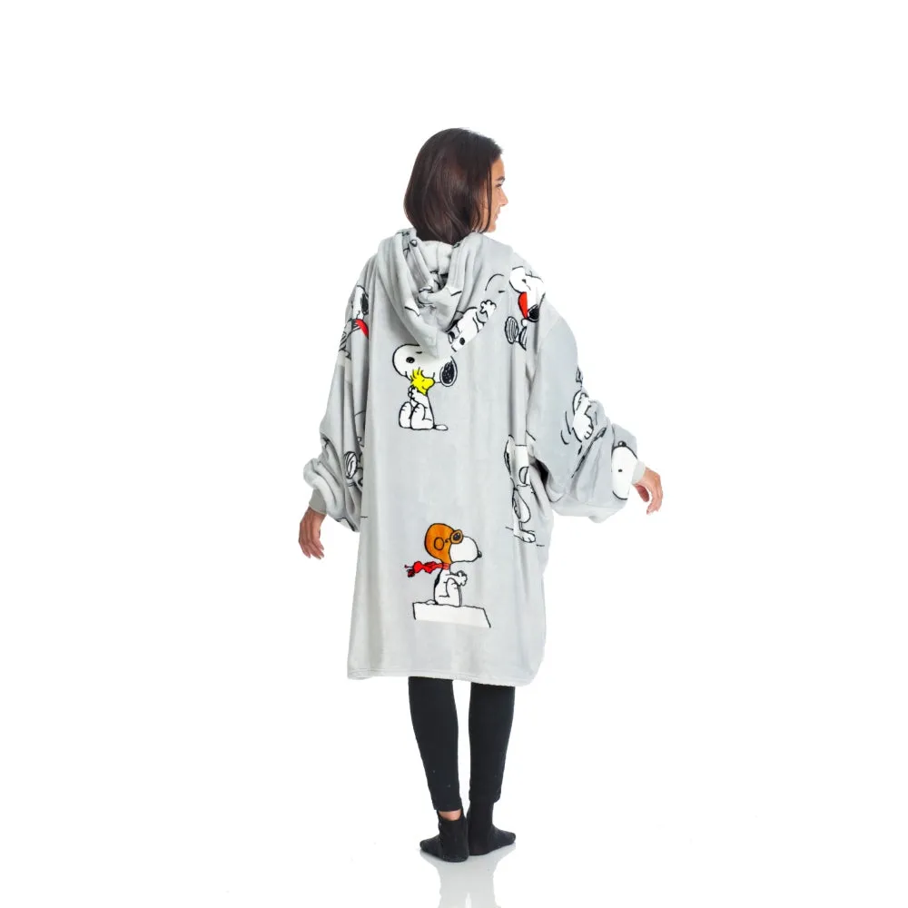 [OPEN BOX] KANGURU Hoodie Wearable Blanket - Snoopy