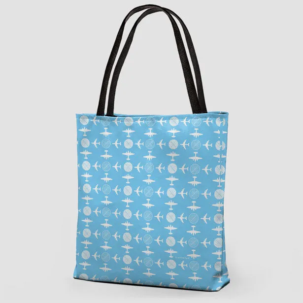 Pan Am Plane Pattern - Tote Bag
