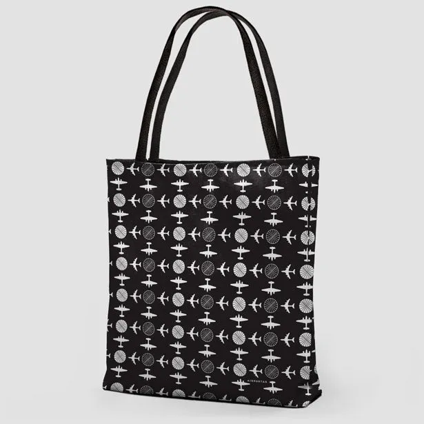Pan Am Plane Pattern - Tote Bag