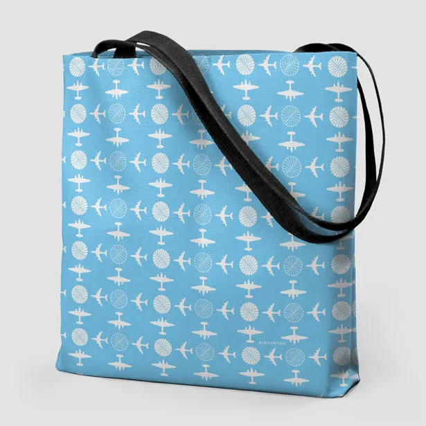 Pan Am Plane Pattern - Tote Bag