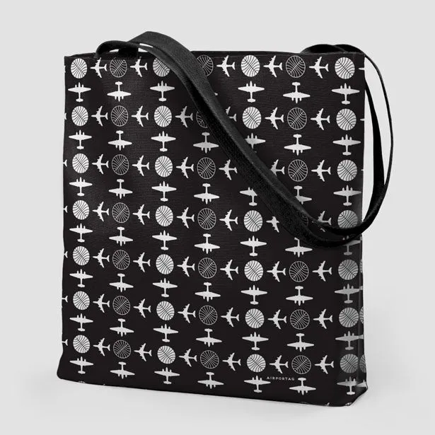 Pan Am Plane Pattern - Tote Bag