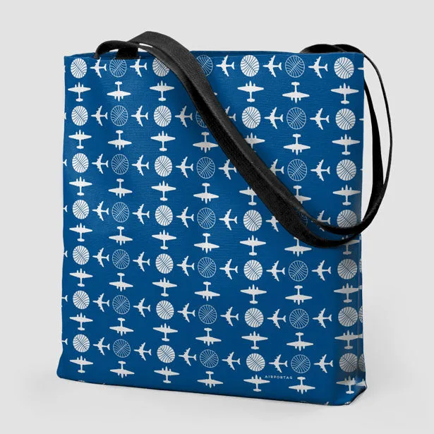 Pan Am Plane Pattern - Tote Bag