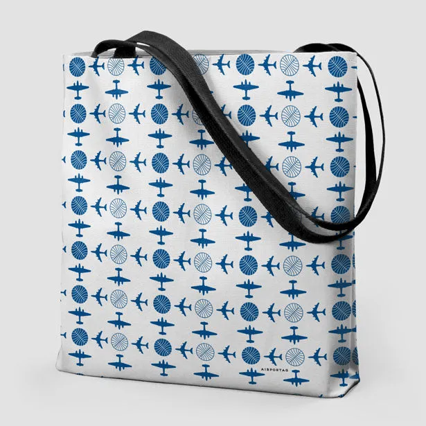 Pan Am Plane Pattern - Tote Bag