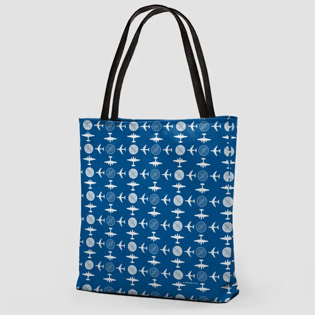 Pan Am Plane Pattern - Tote Bag