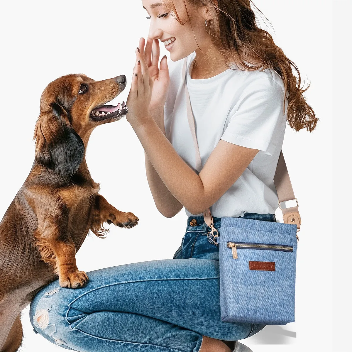 PETSFIT Vira Blazer Denim Pet Crossbody Bag