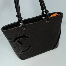Preloved Chanel AF635 Leather Tote Bag in Black - Vintage Designer Handbag