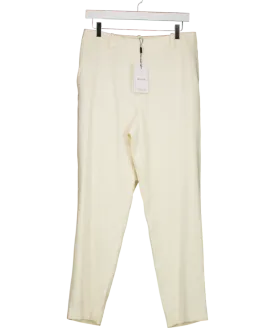 REISS Cream Ember Slim Leg Trousers UK 12