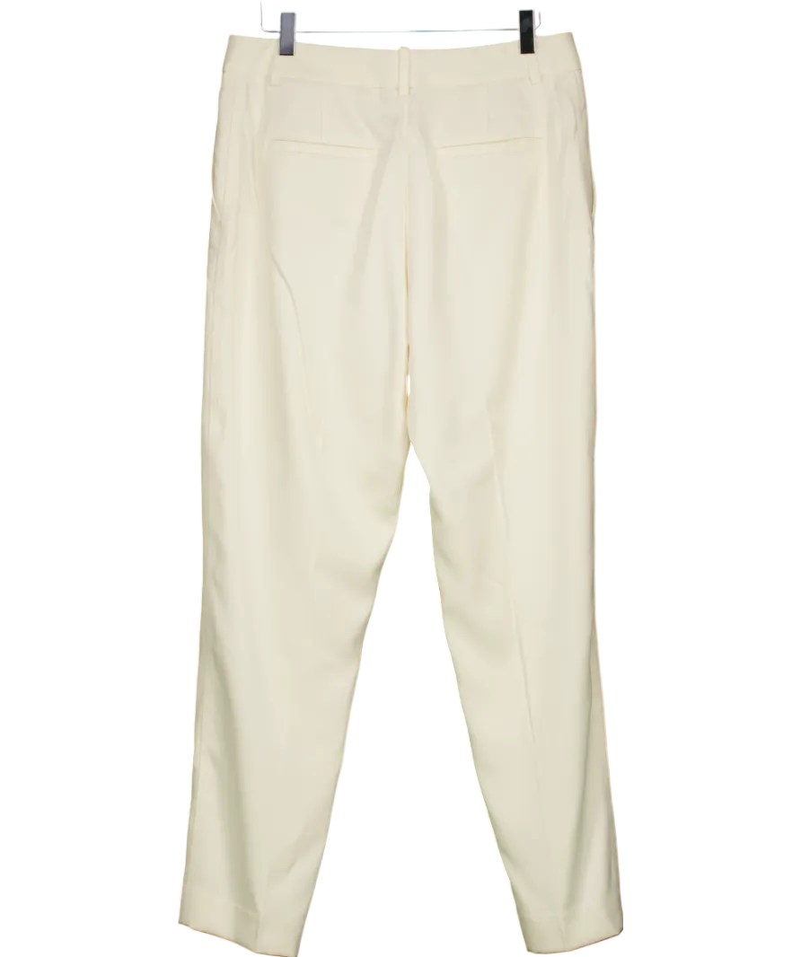REISS Cream Ember Slim Leg Trousers UK 12