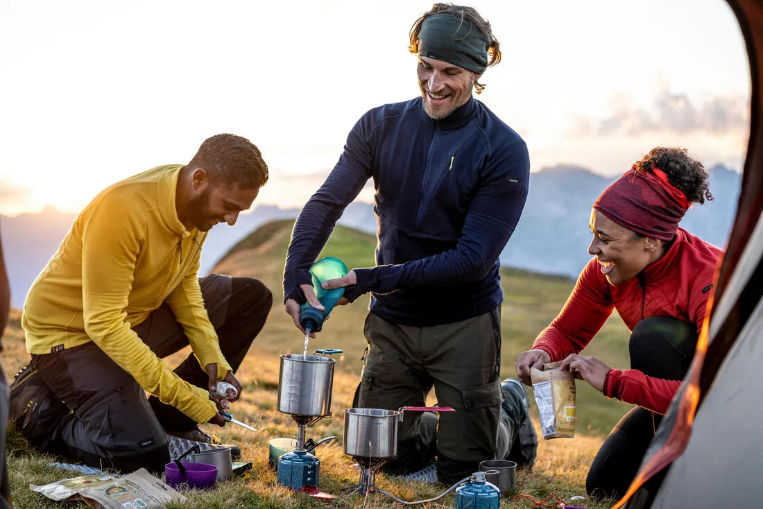 Stainless Steel Trekking Cooking Set 1.6 L 2 Person - Trek 500