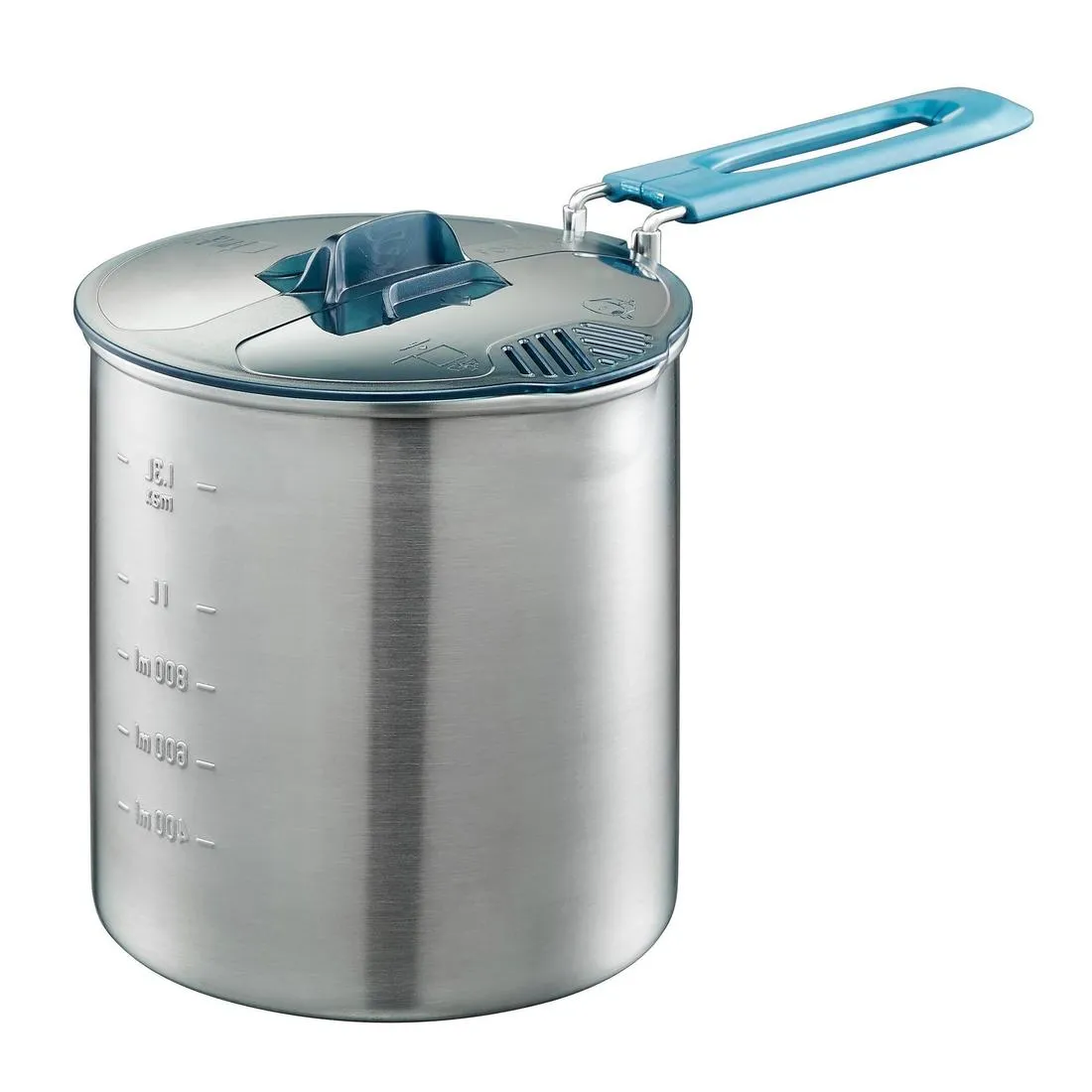 Stainless Steel Trekking Cooking Set 1.6 L 2 Person - Trek 500