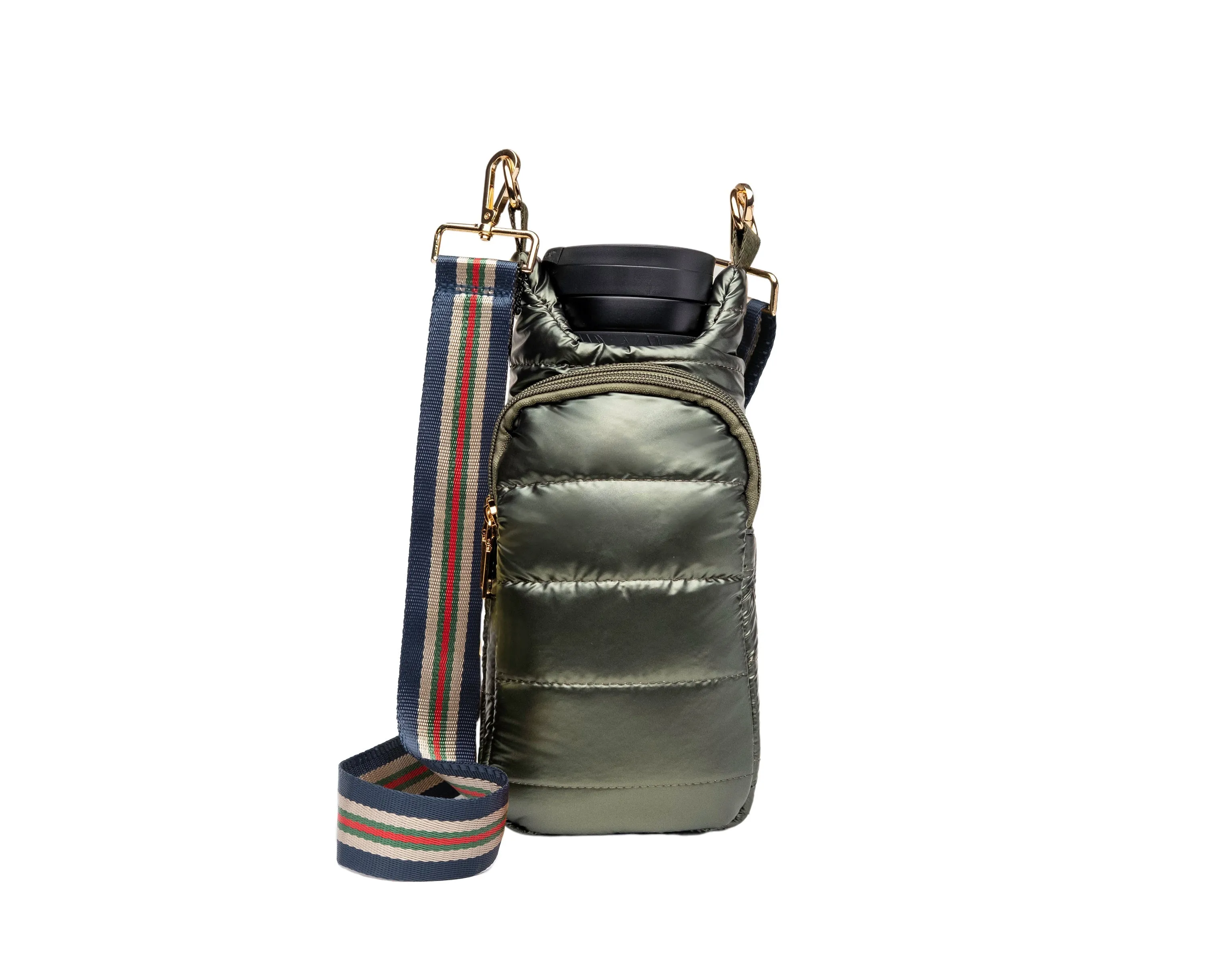 WanderFull HydroBag Green CrossBody with Camo Strap