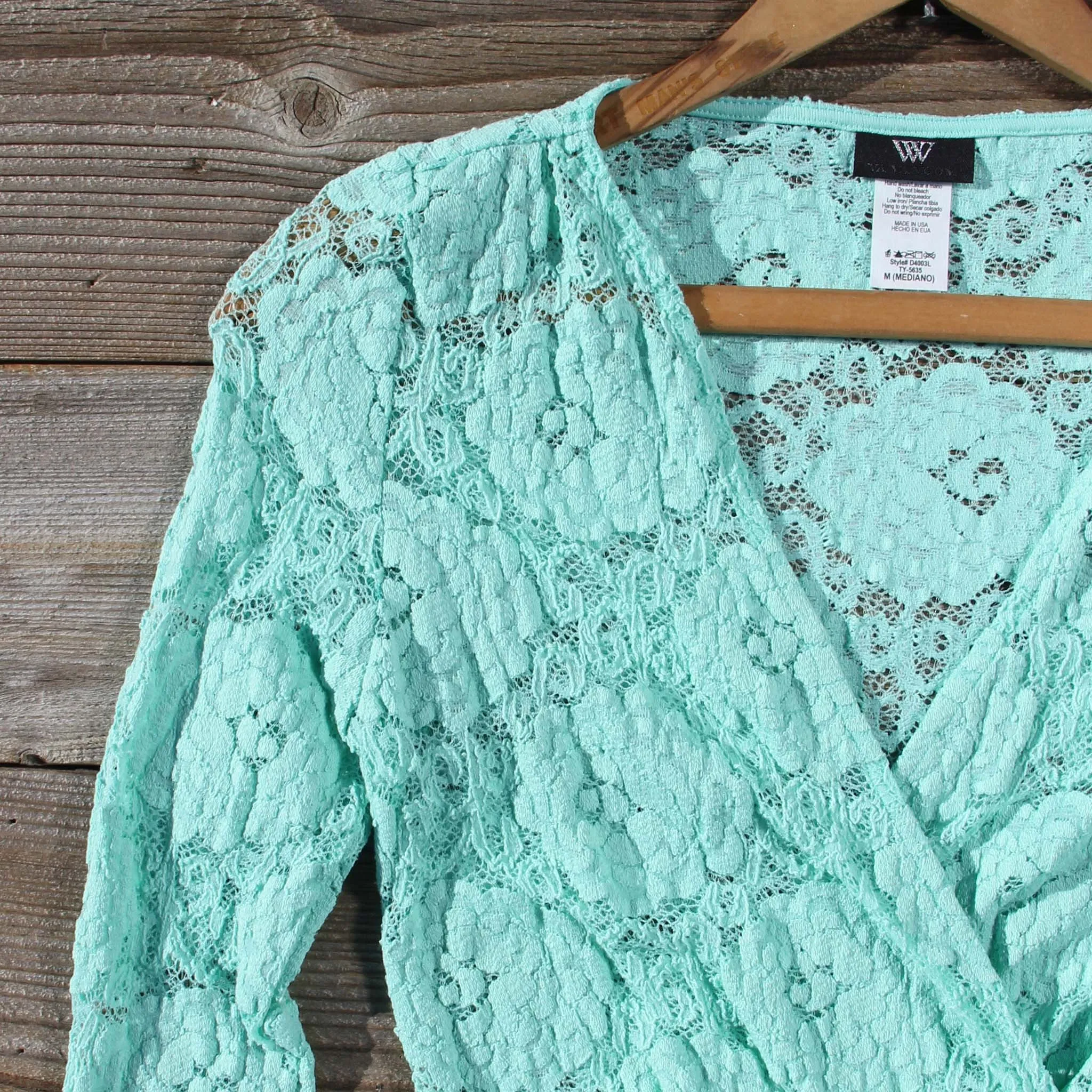 Wild Lace Dress in Mint