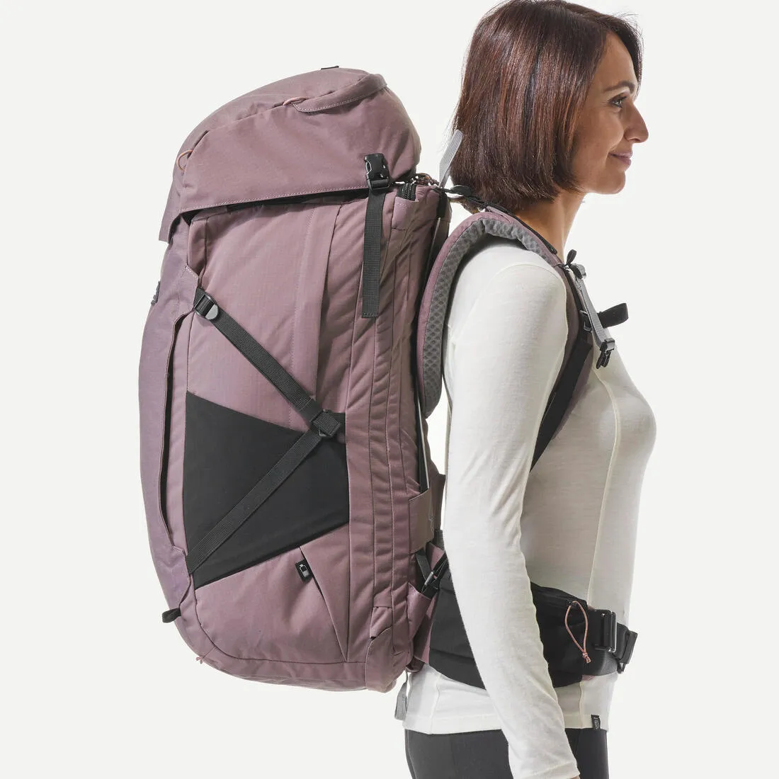 Women’s Travel Trekking Backpack with Suitcase Opening Travel 900 60 6 L