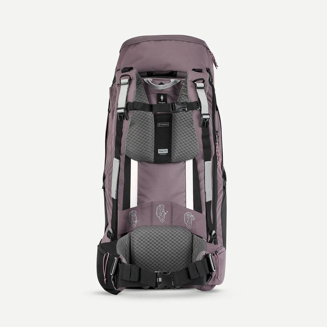 Women’s Travel Trekking Backpack with Suitcase Opening Travel 900 60 6 L
