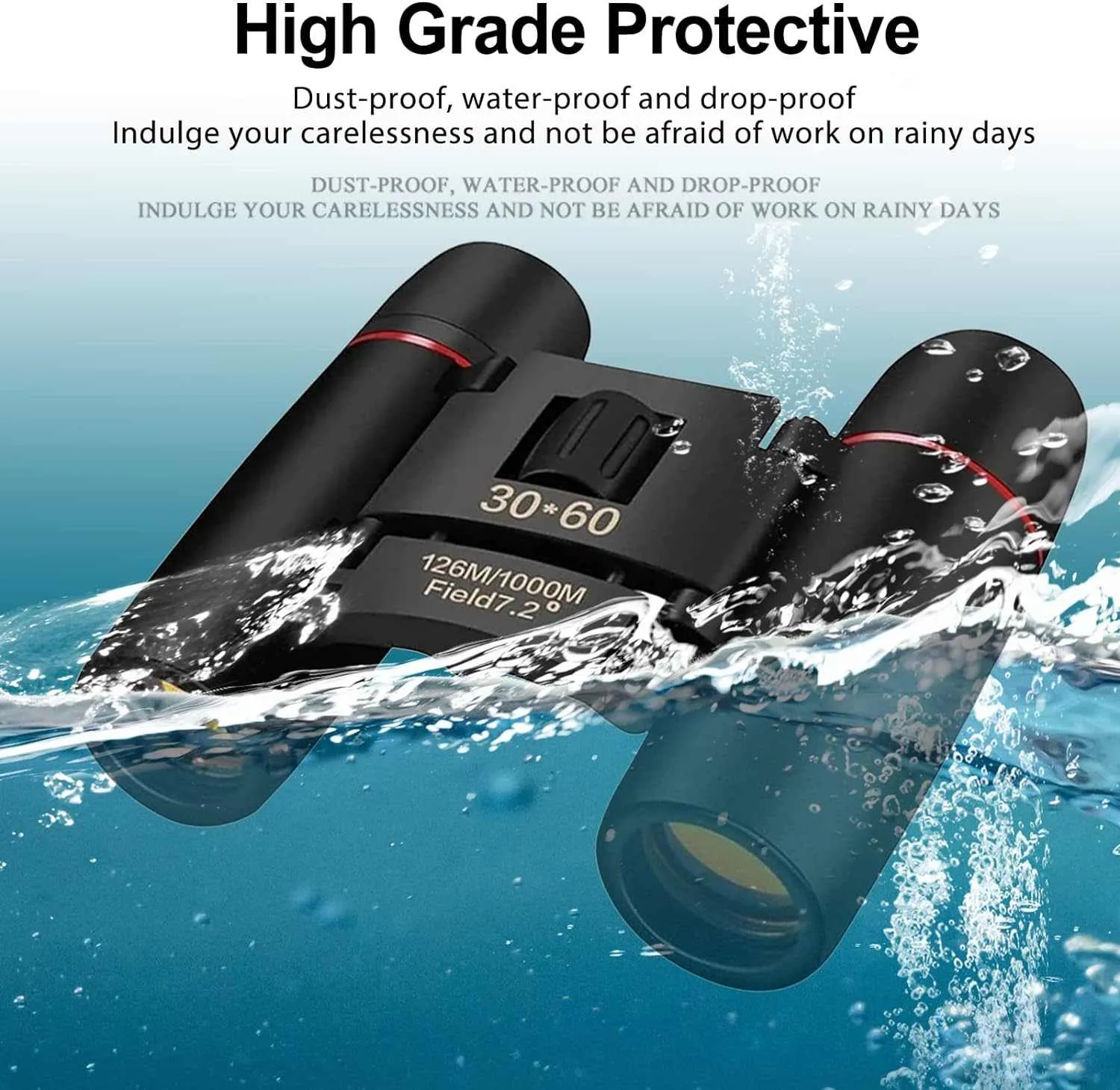 ZIYOUHU 30x60 Binoculars Small Compact Light Binoculars