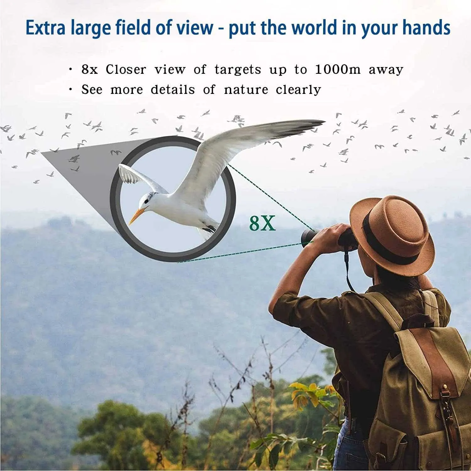 ZIYOUHU 30x60 Binoculars Small Compact Light Binoculars
