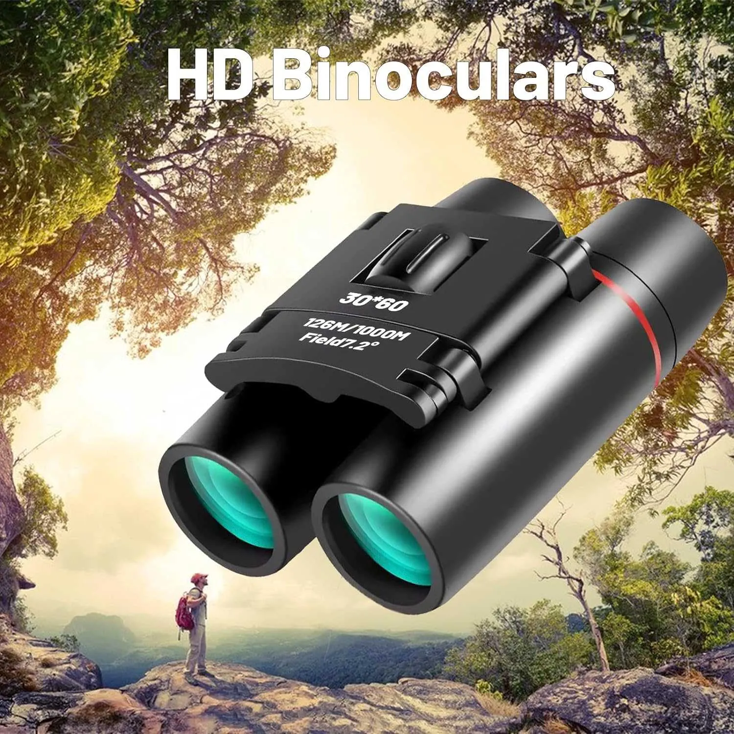 ZIYOUHU 30x60 Binoculars Small Compact Light Binoculars