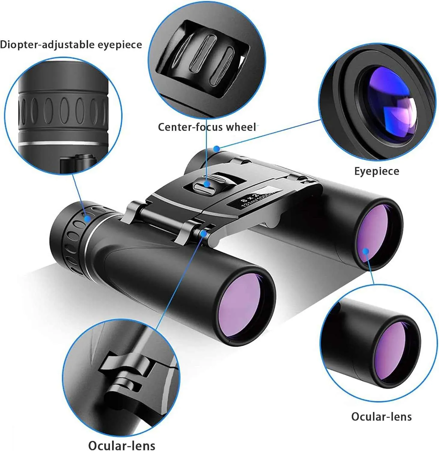 ZIYOUHU 30x60 Binoculars Small Compact Light Binoculars